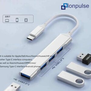 Suitable for type-c to SD TF memory card reader, mobile phone and computer connected to U disk, headset charging and card reading (gray)